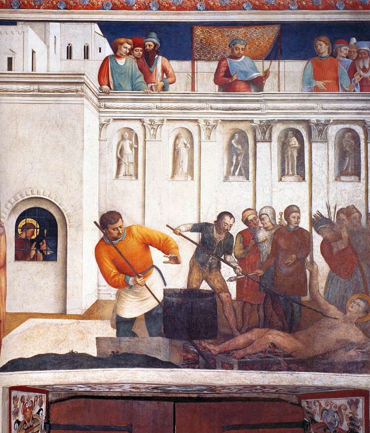 圣劳伦斯殉难 Martyrdom of St. Lawrence (1447 - 1449)，弗拉·安吉利科