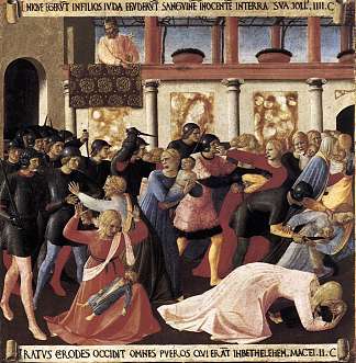 屠杀无辜者 Massacre of the Innocents (1451 – 1452)，弗拉·安吉利科