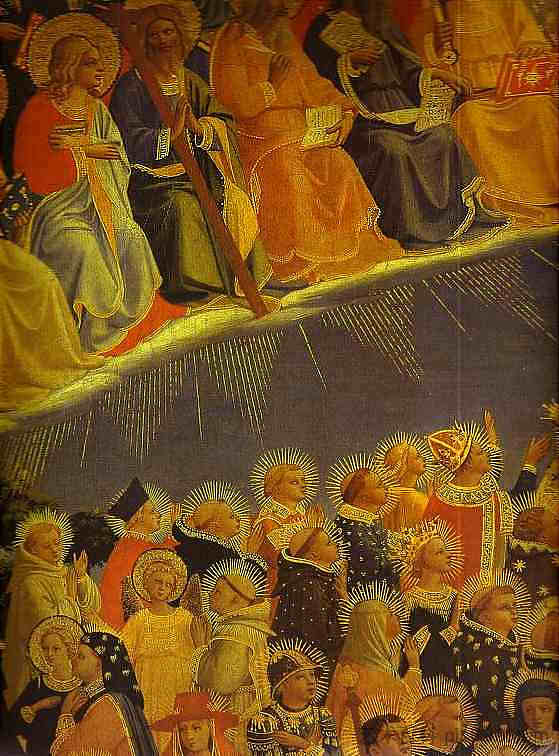 最后的审判。细节：有福的 The Last Judgement. Detail: The Blessed (c.1431)，弗拉·安吉利科