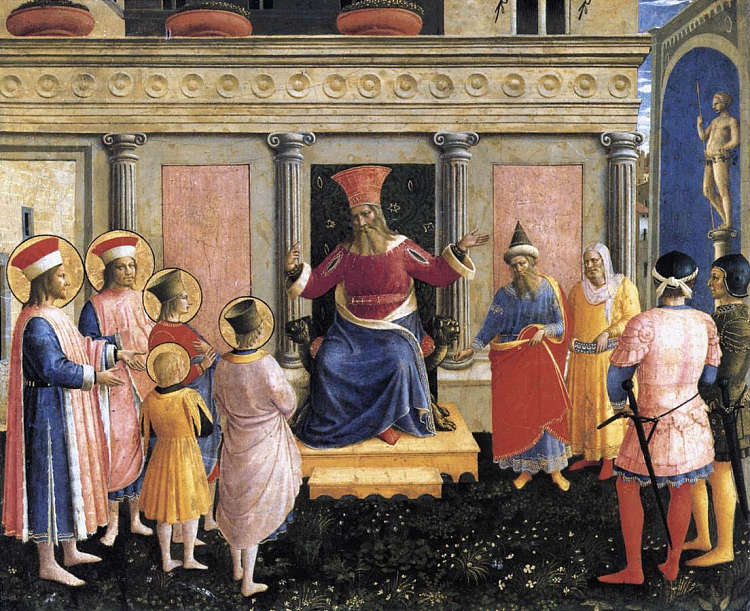 利修斯之前的圣科斯马斯和圣达米安 Saint Cosmas and Saint Damian before Lisius (1438 - 1440)，弗拉·安吉利科