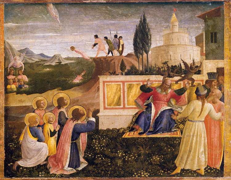 圣科斯马斯和圣达米安被打捞 Saint Cosmas and Saint Damian Salvaged (1438 - 1440)，弗拉·安吉利科