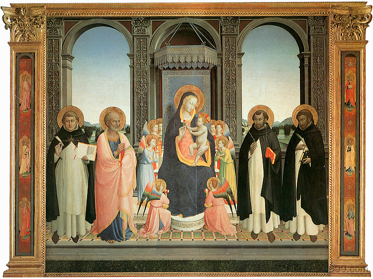 圣多米尼克祭坛画 San Domenico Altarpiece (1424 - 1430)，弗拉·安吉利科