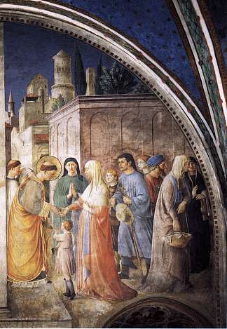 圣斯蒂芬分发施舍 St. Stephen Distributing Alms (1447 – 1449)，弗拉·安吉利科