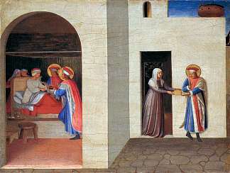 圣科斯马斯和圣达米安对帕拉迪亚的治疗 The Healing of Palladia by Saint Cosmas and Saint Damian (1438 – 1440)，弗拉·安吉利科