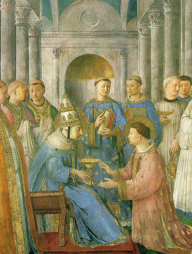圣劳伦斯的祝圣 The ordination of St. Lawrence (1447 - 1449)，弗拉·安吉利科
