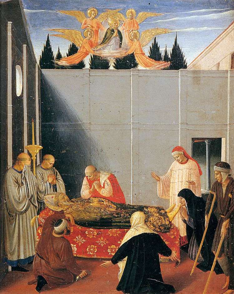 圣尼古拉斯的故事：圣人之死 The Story of St. Nicholas: The Death of the Saint (1447 - 1448)，弗拉·安吉利科