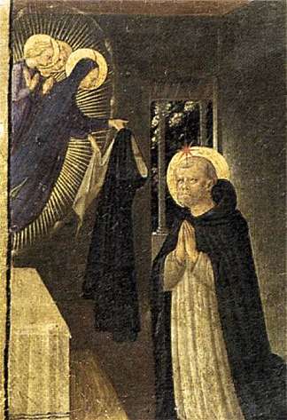 圣母将这个习惯委托给圣多米尼克 The Virgin Consigns the Habit to St. Dominic (1433 – 1434)，弗拉·安吉利科
