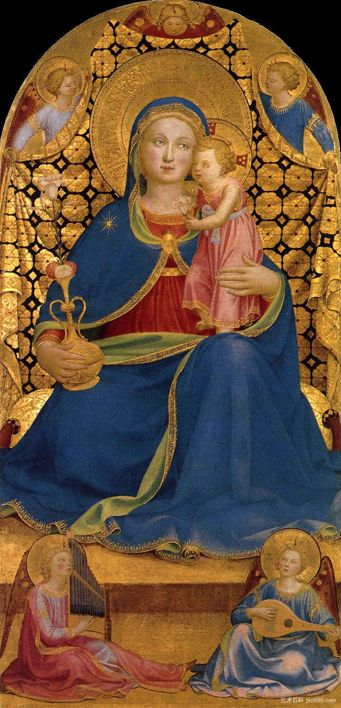 谦卑的圣母 The Virgin of Humility (1445)，弗拉·安吉利科