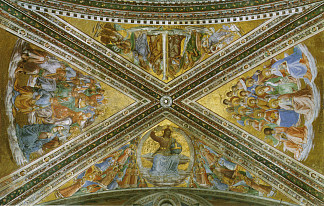 教堂拱顶的景色 View of the chapel vaulting (1447)，弗拉·安吉利科