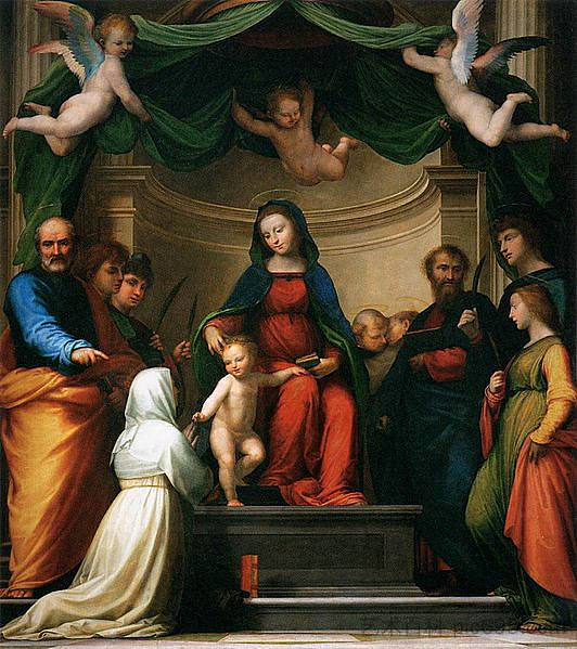 锡耶纳圣凯瑟琳的婚姻 The Marriage of St Catherine of Siena (1511; Venice,Italy ),弗拉·巴尔托洛梅奥