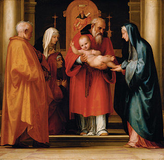 基督在圣殿中的场景 The Scene of Christ in the Temple (1516; Florence,Italy                     )，弗拉·巴尔托洛梅奥