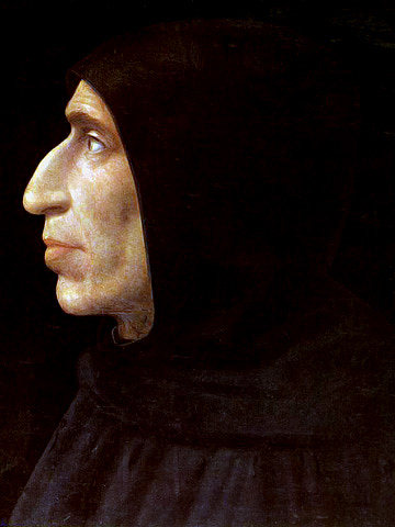 吉罗拉莫·萨沃纳罗拉的肖像 Portrait of Girolamo Savonarola (1497 - 1498; Florence,Italy  )，弗拉·巴尔托洛梅奥
