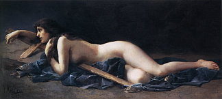 忏悔抹大拉 Penitent Magdalene (c.1890)，弗朗西斯·马斯里埃拉