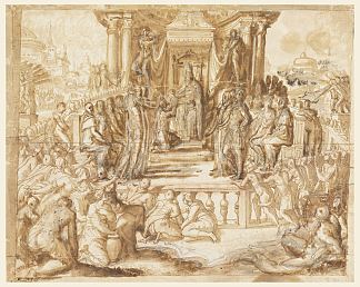 纪念拉努乔·法尔内塞的寓言 Allegory in Honor of Ranuccio Farnese (c.1553)，弗朗切斯科·德·罗西（弗朗切斯科·萨尔维亚蒂），“狙击手”