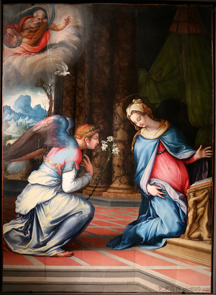 报喜 Annunciation (c.1534),弗朗切斯科·德·罗西(弗朗切斯科·萨尔维亚蒂),“狙击手”