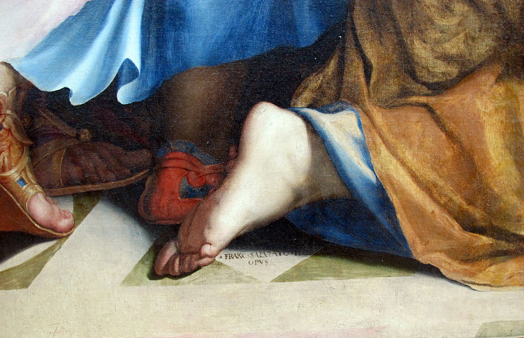 圣托马斯的怀疑（细节） The Incredulity of St Thomas (detail) (c.1543 - c.1547)，弗朗切斯科·德·罗西（弗朗切斯科·萨尔维亚蒂），“狙击手”