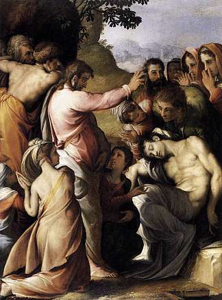 拉撒路的复活 Raising of Lazarus (c.1540)，弗朗切斯科·德·罗西（弗朗切斯科·萨尔维亚蒂），“狙击手”