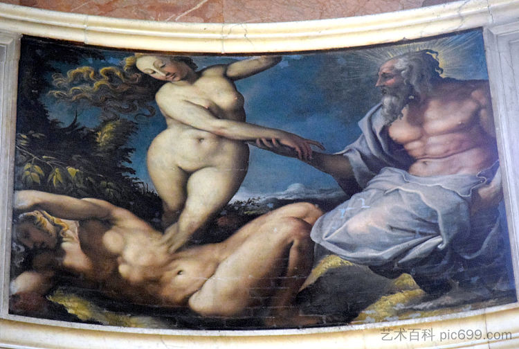 夏娃的创造 Creation of Eve (c.1550),弗朗切斯科·德·罗西(弗朗切斯科·萨尔维亚蒂),“狙击手”