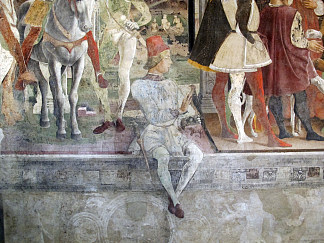 四月。希法诺亚宫壁画（局部） April. Frescos in Palazzo Schifanoia (detail) (1470)，弗朗切斯科·德尔·科萨