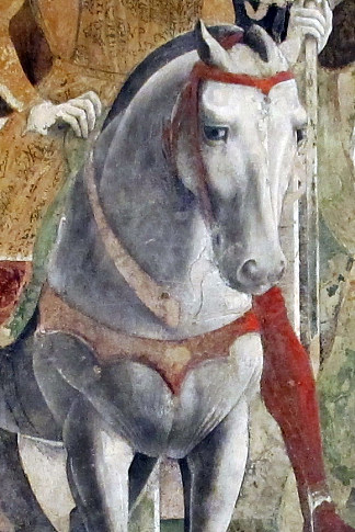 四月。希法诺亚宫壁画（局部） April. Frescos in Palazzo Schifanoia (detail) (1470)，弗朗切斯科·德尔·科萨