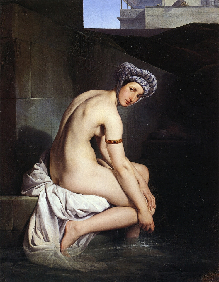 芭丝谢芭 Bathsheba (c.1827; Italy  )，弗朗切斯科·海兹