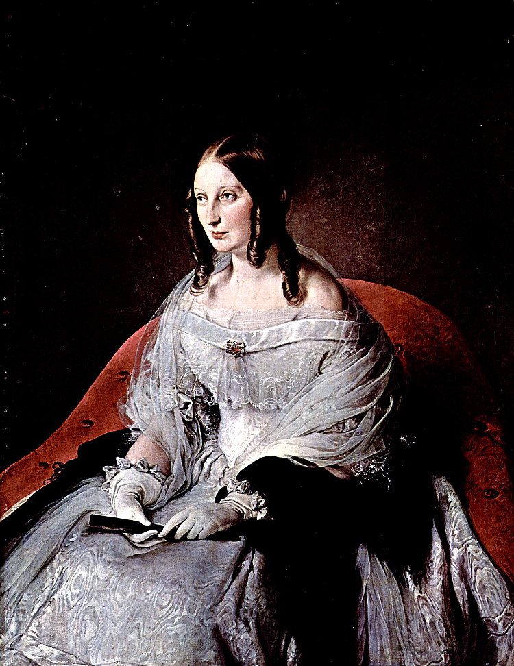 圣安提莫公主的肖像 Portrait of the princess di Sant'Antimo (1840 - 1844)，弗朗切斯科·海兹