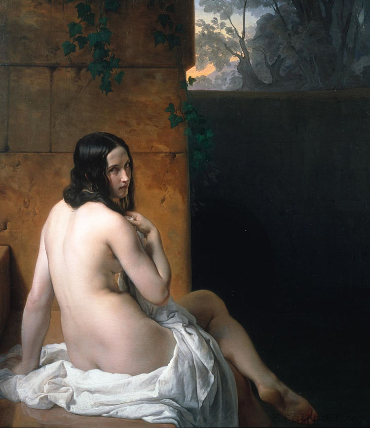 苏珊娜在她的浴缸 Susanna at her Bath (1850; Italy  )，弗朗切斯科·海兹