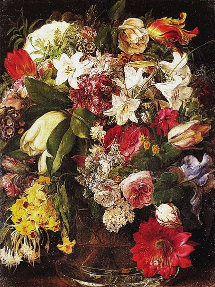 花 Flowers (c.1834 - c.1835; Italy  )，弗朗切斯科·海兹