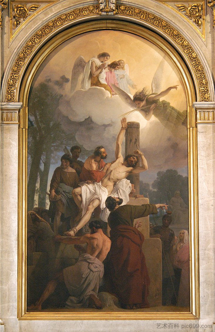 使徒巴塞洛缪的殉道 The martyrdom of Bartholomew the Apostle (1856)，弗朗切斯科·海兹