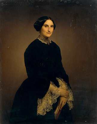 朱塞佩娜·内格罗尼·普拉蒂·莫罗西尼的肖像 Portrait of Giuseppina Negroni Prati Morosini (1853)，弗朗切斯科·海兹