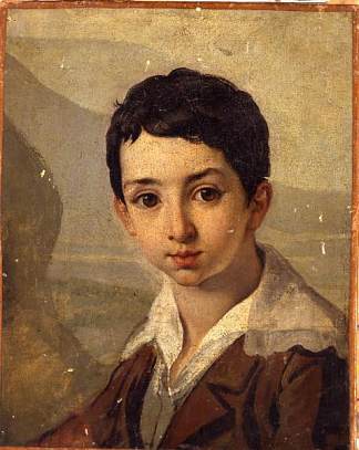 一个男孩的头 Head of a boy (1842)，弗朗切斯科·海兹