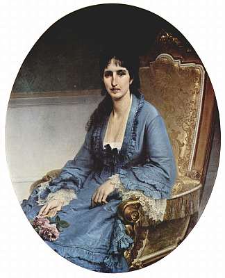 安东尼埃塔·内格罗尼·普拉蒂·莫罗西尼的肖像 Portrait of Antonietta Negroni Prati Morosini (1872; Italy                     )，弗朗切斯科·海兹