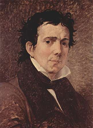 蓬佩奥·马尔切西的肖像 Portrait of Pompeo Marchesi (1830; Italy                     )，弗朗切斯科·海兹