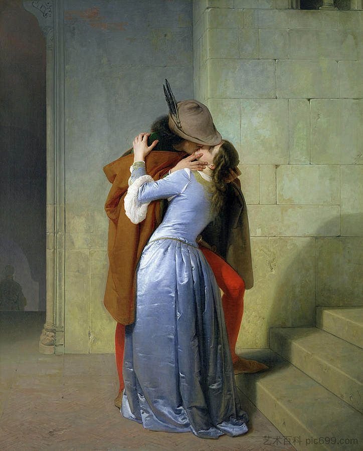 吻 The Kiss (1859; Italy  )，弗朗切斯科·海兹