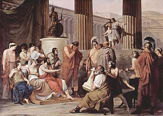 尤利西斯在阿尔西诺斯宫廷 Ulysses at the court of Alcinous (1813 – 1815; Italy                     )，弗朗切斯科·海兹