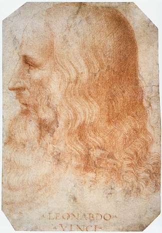 达芬奇肖像 Portrait of Leonardo da Vinci (1516)，弗朗切斯科·梅尔齐