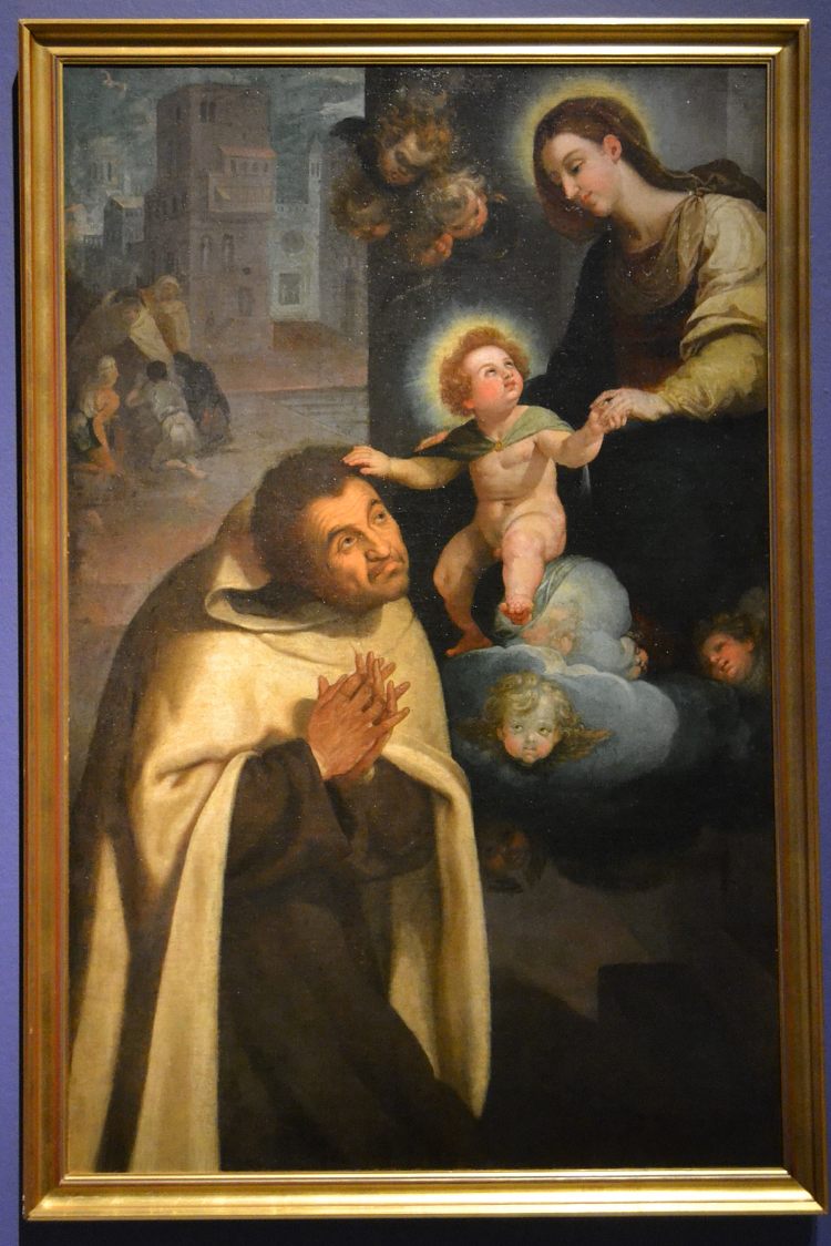 圣母玛利亚向圣弗朗西斯展示婴儿耶稣 Virgin Mary shows baby Jesus to St.Francis，弗朗切斯科·里巴尔塔