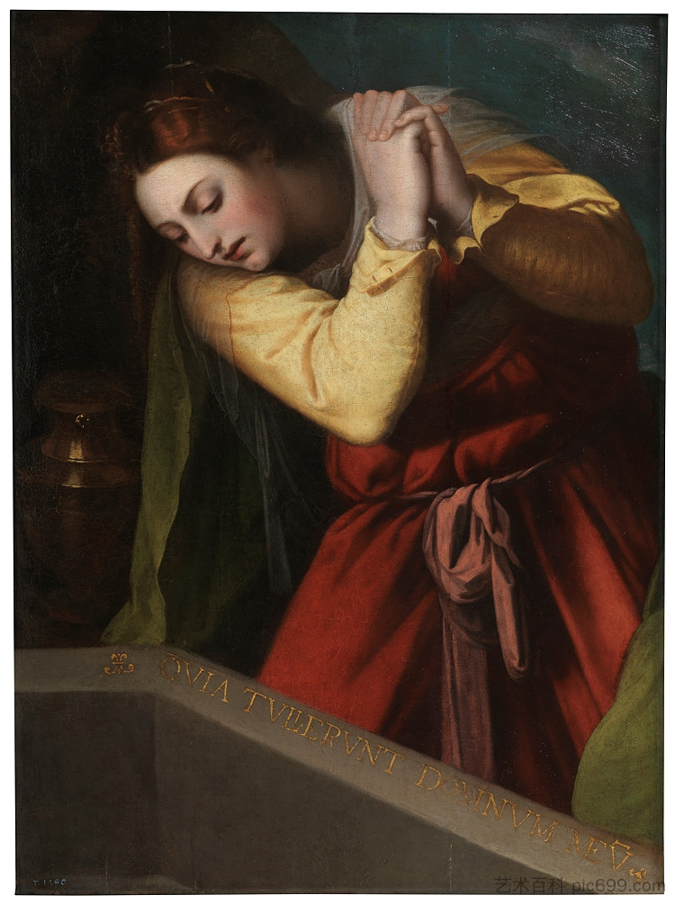 基督坟墓前的抹大拉 Magdalena Ante El Sepulcro De Cristo (c.1612)，弗朗切斯科·里巴尔塔