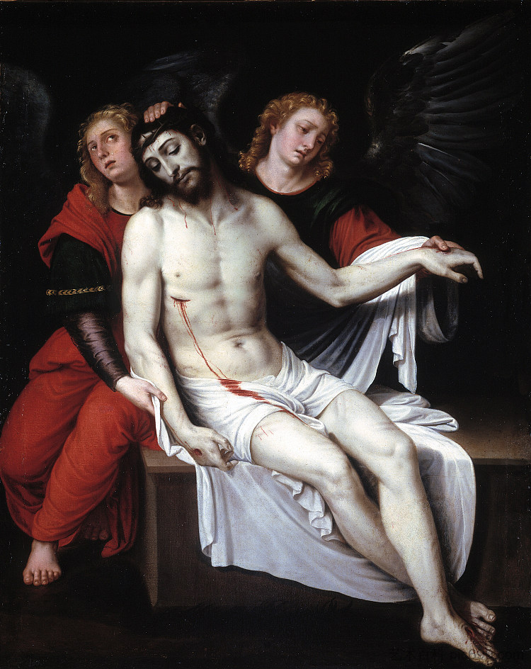 死去的基督由两个天使支持 Cristo Muerto Sostenido Por Dos Ángeles,弗朗切斯科·里巴尔塔