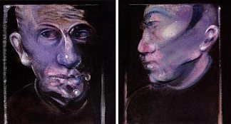 理查德·切平肖像的两项研究 Two Studies for a Portrait of Richard Chopping (1978)，弗朗西斯·培根