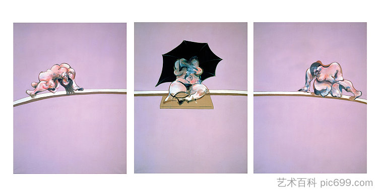 三联画 - 人体研究 Triptych - Studies of the Human Body (1970)，弗朗西斯·培根