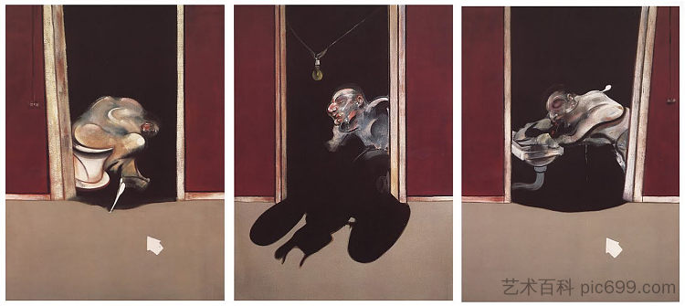 三联画，1973年5月至6月 Triptych, May–June 1973 (1973)，弗朗西斯·培根