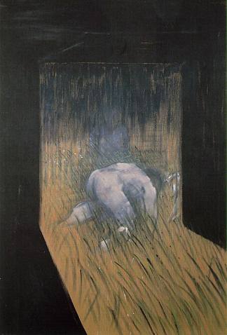 跪在草地上的男人 Man Kneeling in Grass (1952)，弗朗西斯·培根