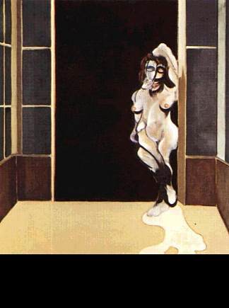 女性裸体站在门口 Female Nude Standing in Doorway (1972)，弗朗西斯·培根