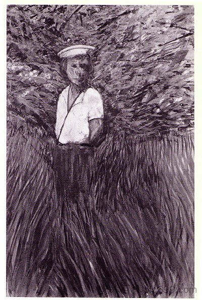 风景中的人物（戴安娜·沃森小姐） Figure in a Landscape (Miss Diana Watson) (1957)，弗朗西斯·培根