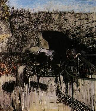风景中的人物 Figure in a Landscape (1945)，弗朗西斯·培根