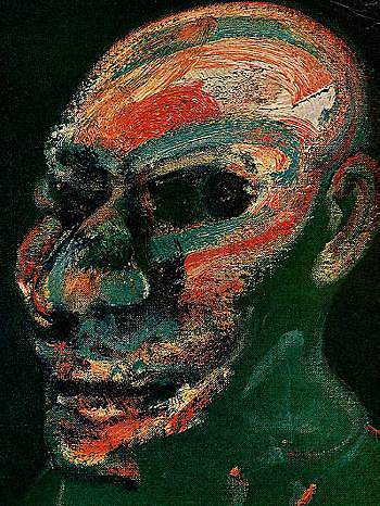 一个人的头——梵高画作研究 Head of a Man - Study of a Drawing by Van Gogh (1959)，弗朗西斯·培根