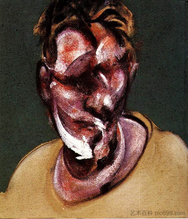 卢西安·弗洛伊德的肖像 Portrait of Lucian Freud (1965)，弗朗西斯·培根