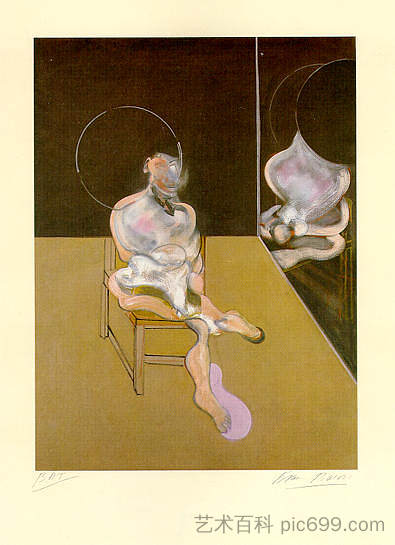 坐姿（S. 5） Seated Figure (S. 5) (1983)，弗朗西斯·培根