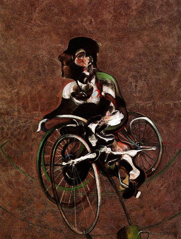 乔治·戴尔骑自行车的肖像 Portrait of George Dyer Riding a Bicycle (1966)，弗朗西斯·培根